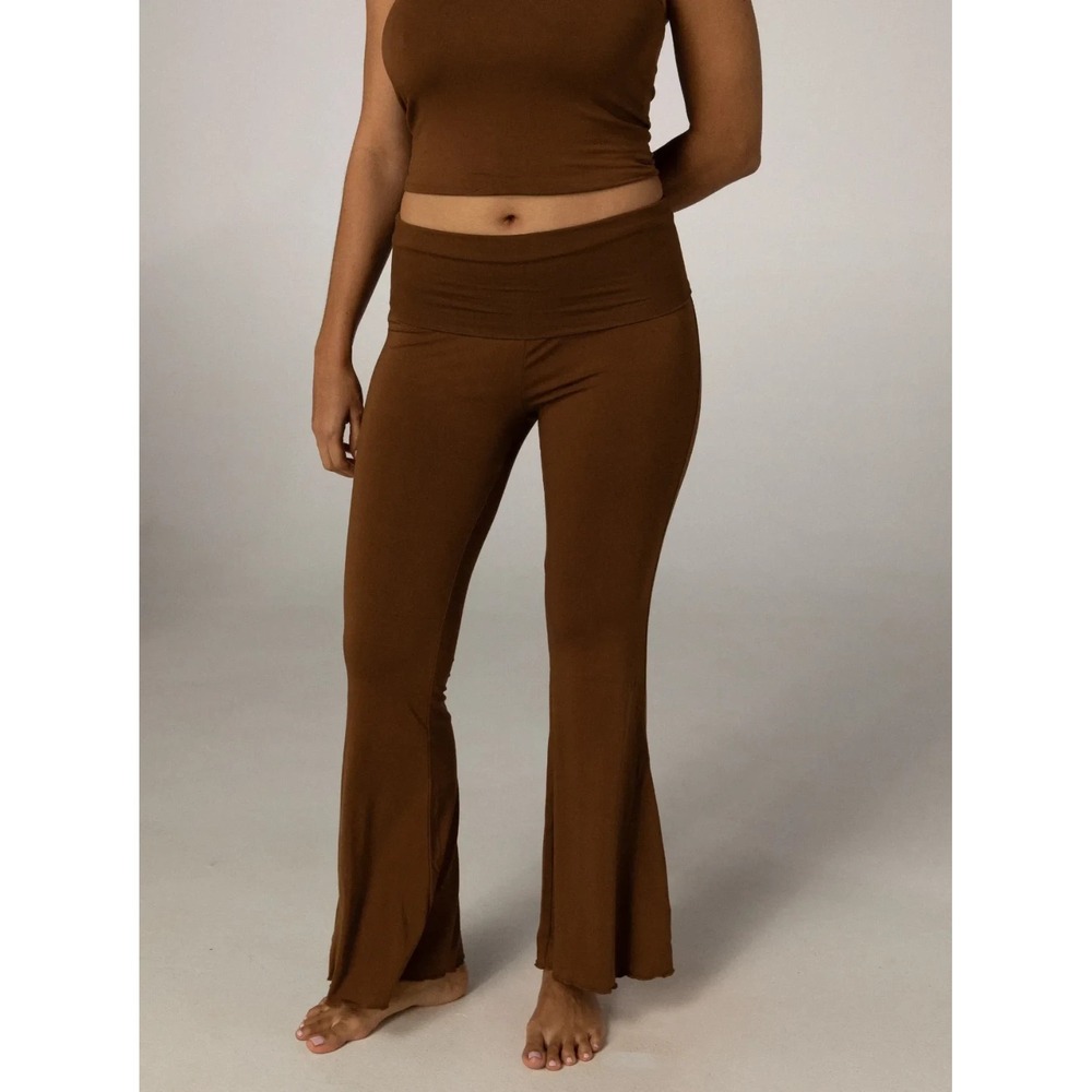 HARA Mila Foldover Flares Pants Earth Size 3XL New